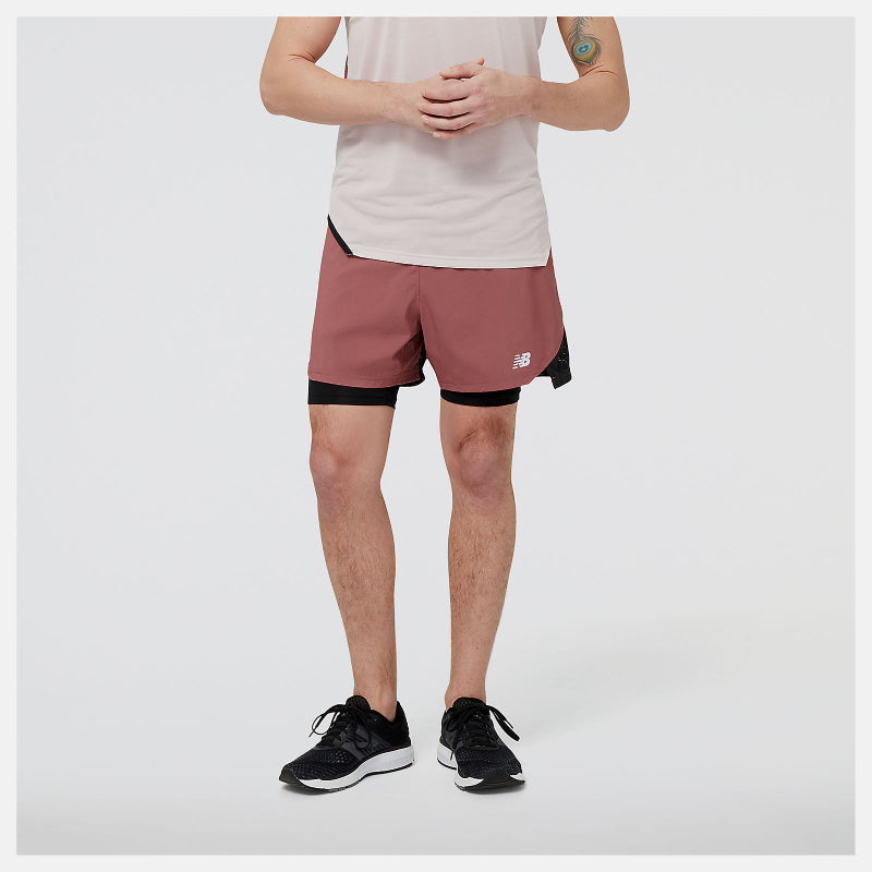 Mens Accelerate Pacer 5 Inch 2 In 1 Short
