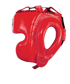 Headgear with cheek protectors in cow Leather