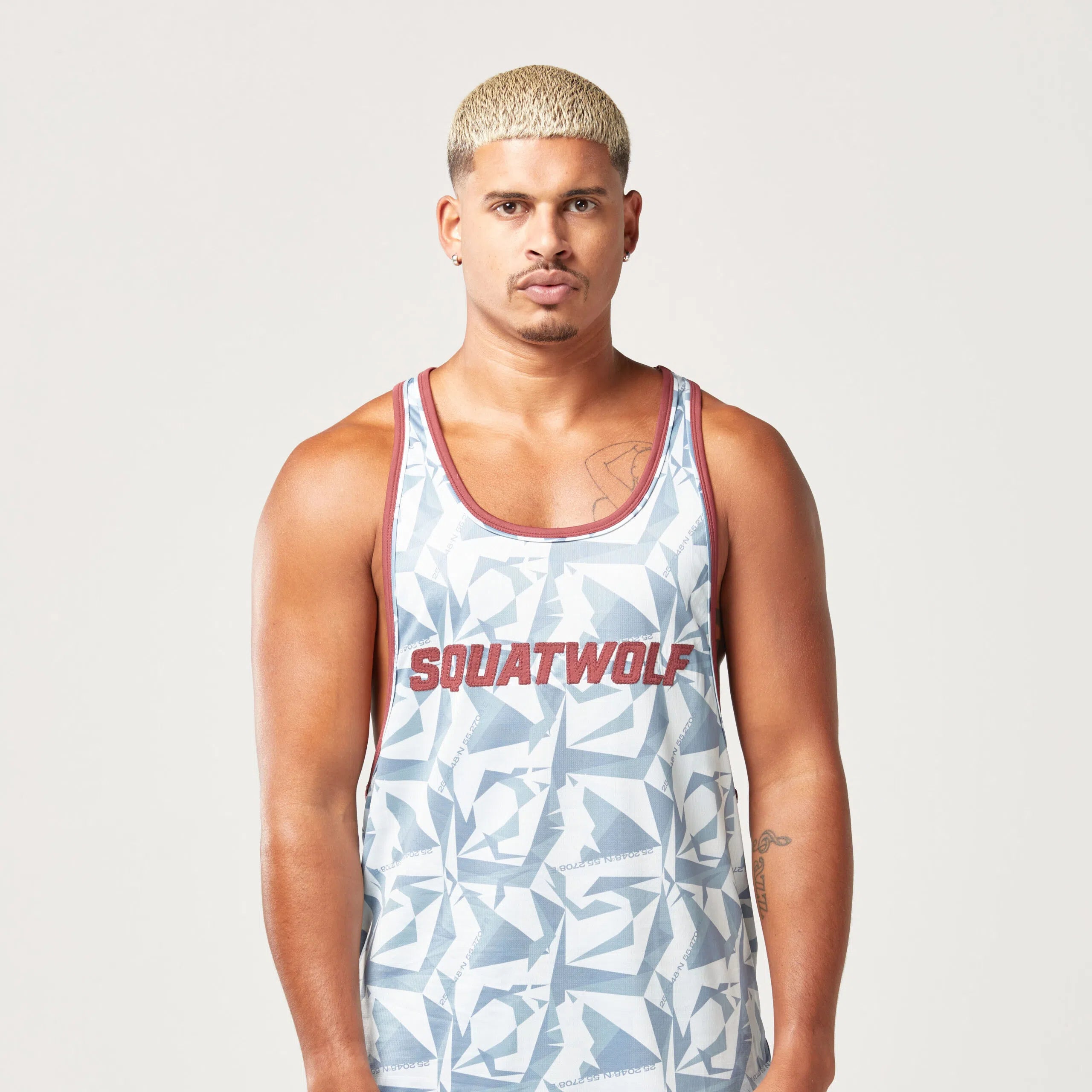 Mens Oversized Print Stringer Tank