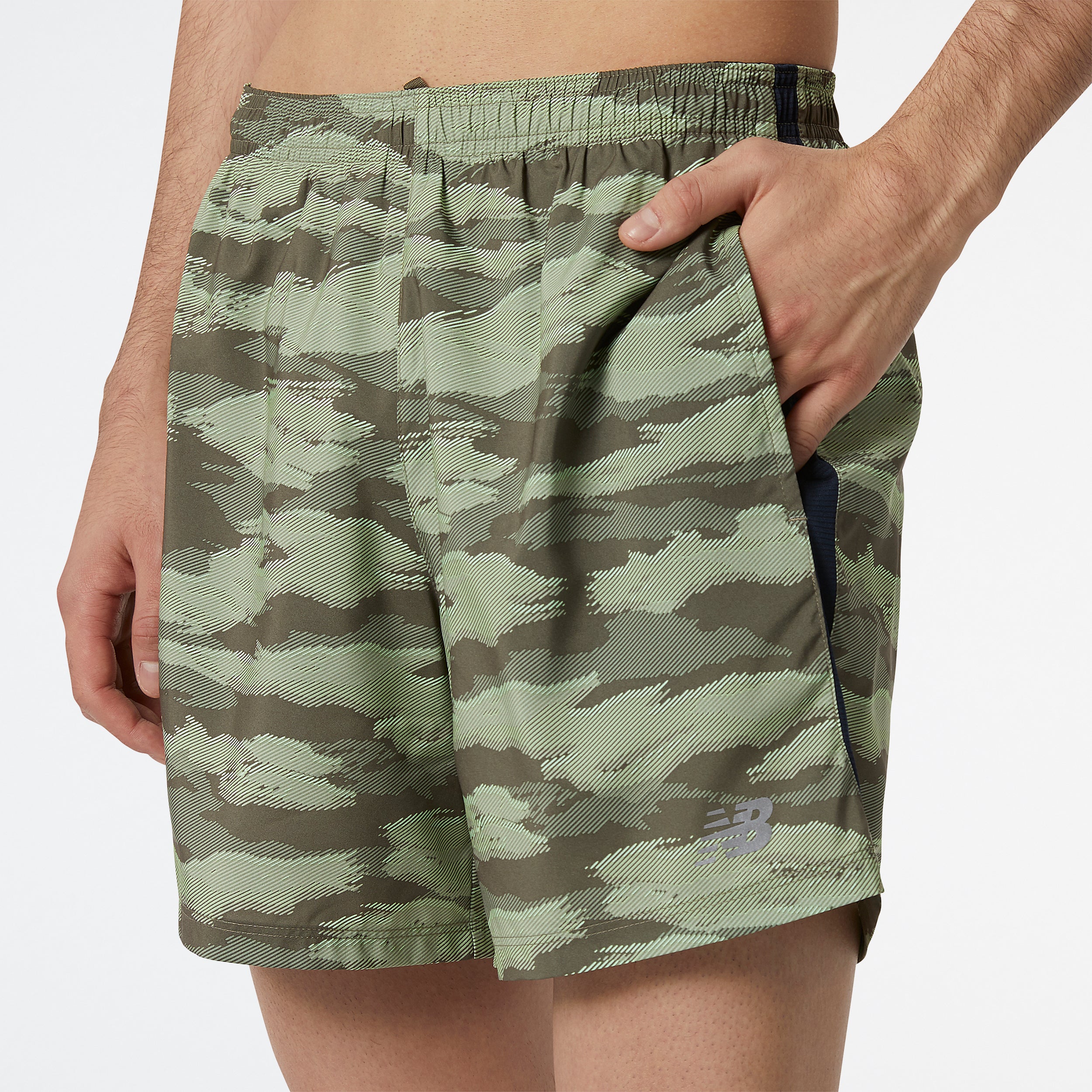 Mens Printed Accelerate 5 Inch Short