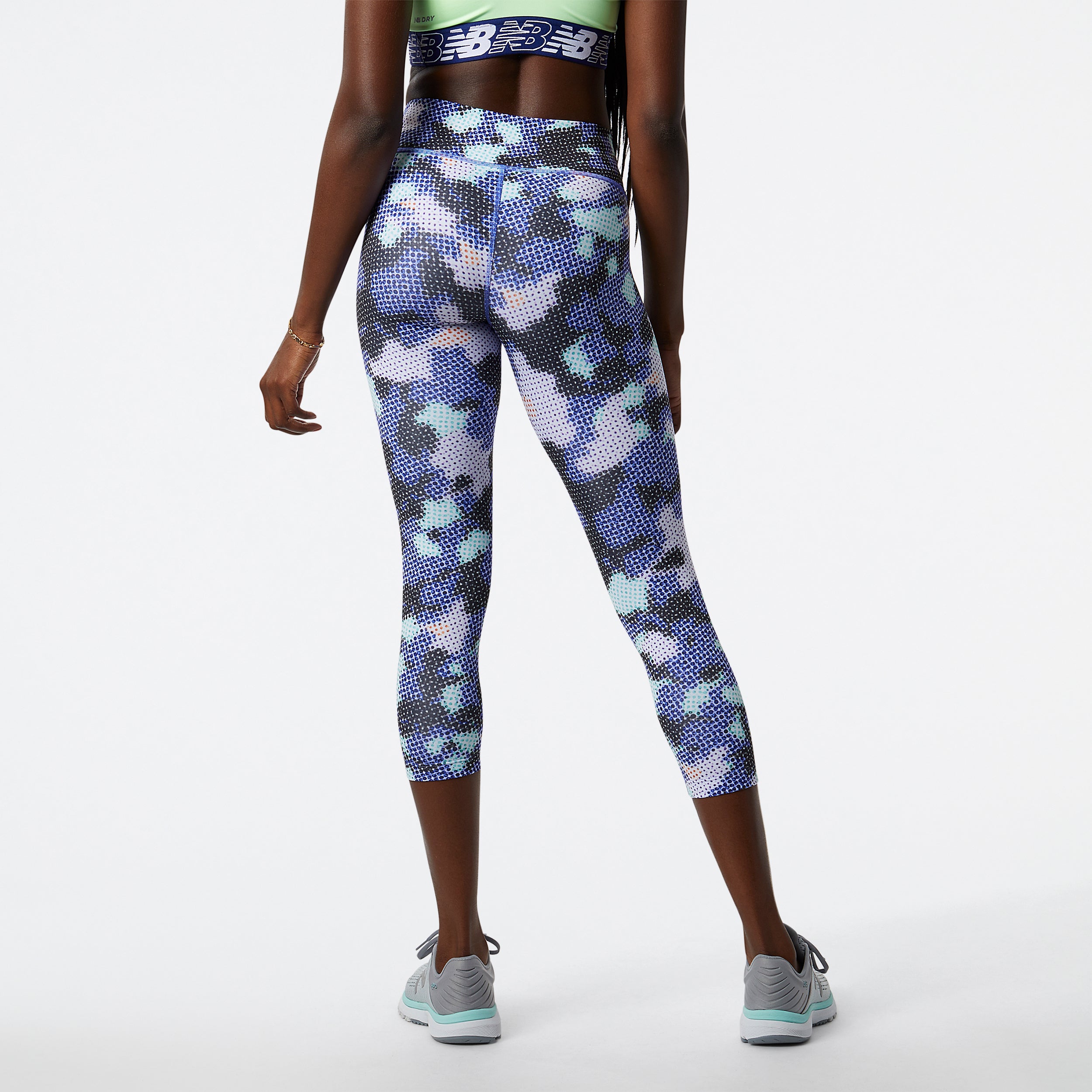 Womens Running Accelerate Printed Capri