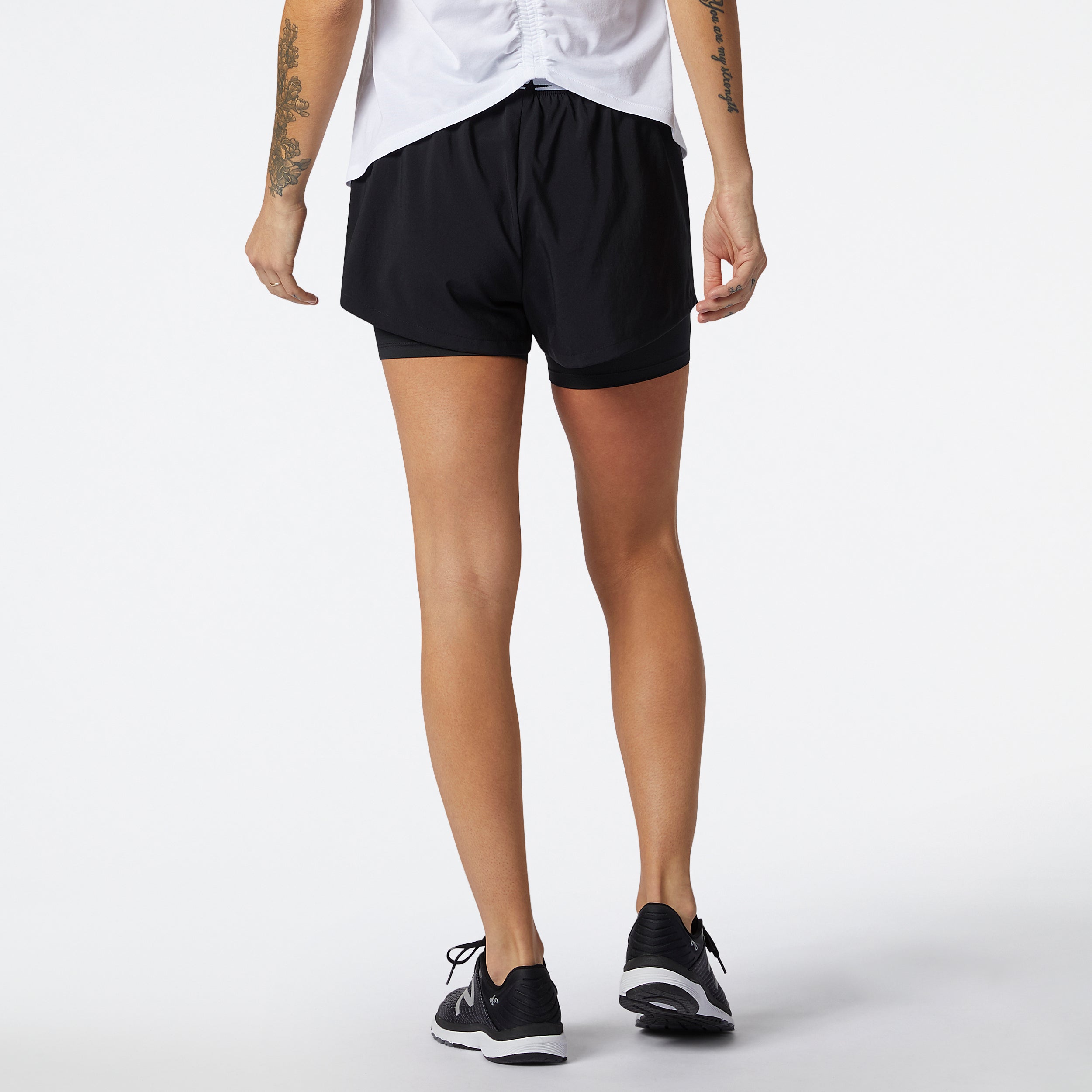 Womens Running Branded Waistband 2 in 1 Shorts