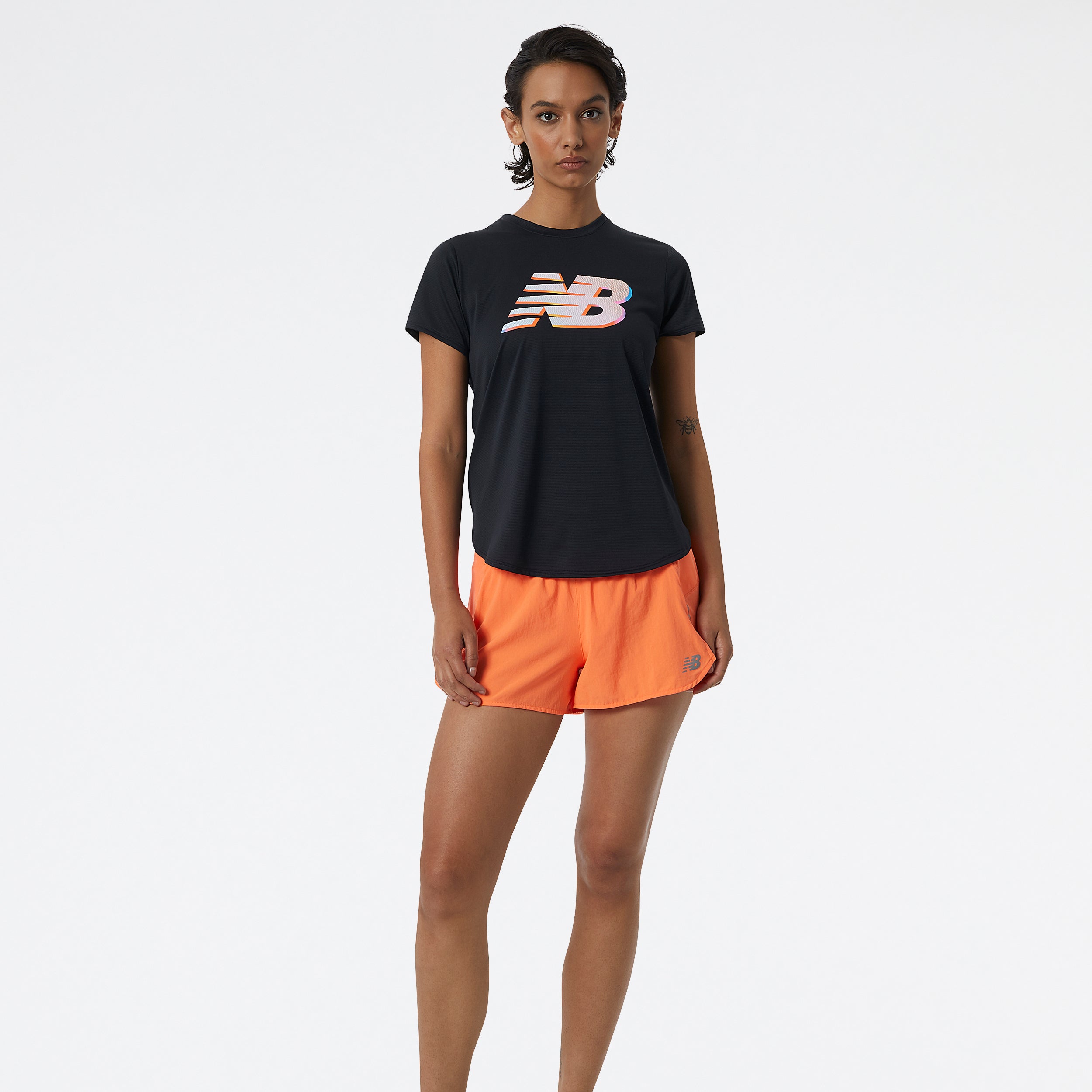 Womens Running Accelerate Logo Short Sleeve T-Shirt