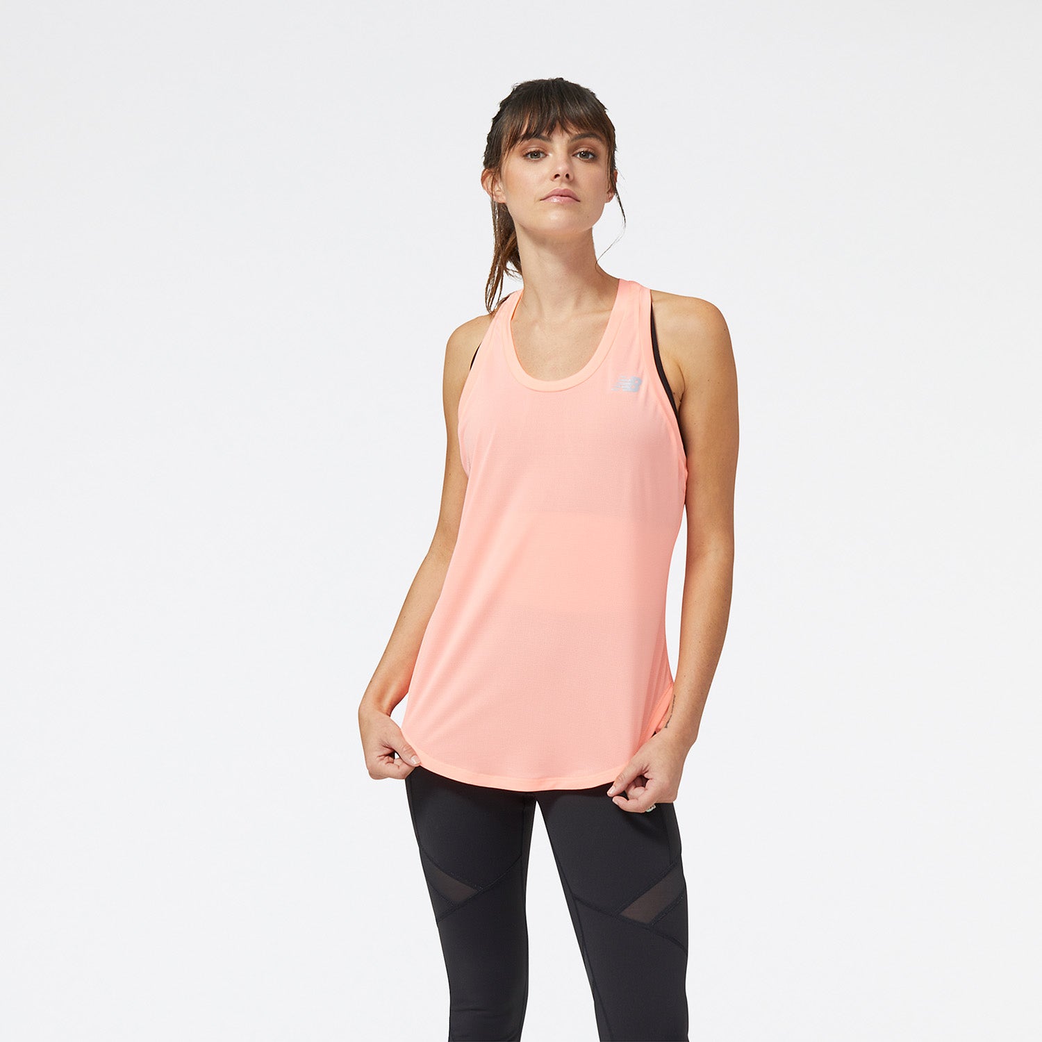 Womens Running Accelerate Plain Racerback Tank