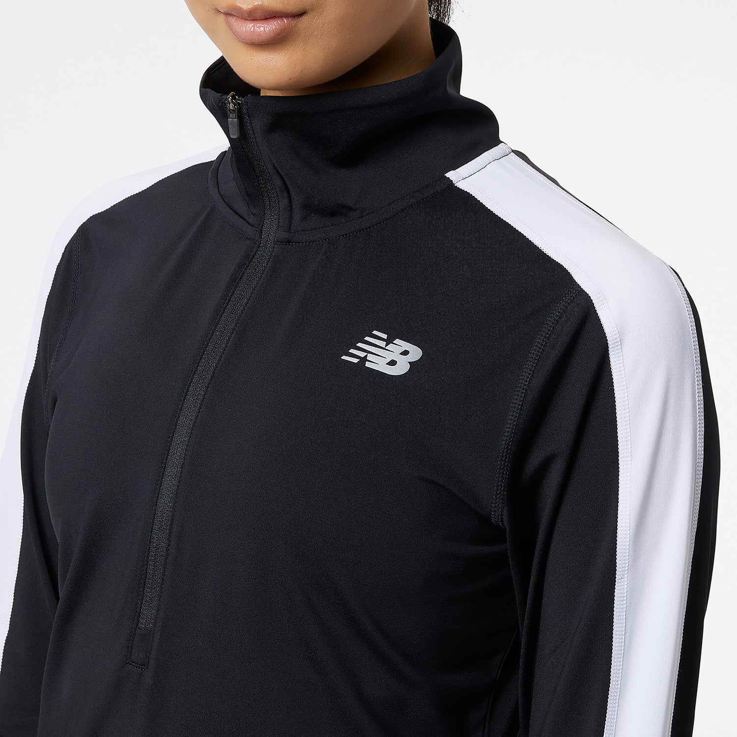Womens Running Accelerate Half Zip Long Sleeve T-Shirt